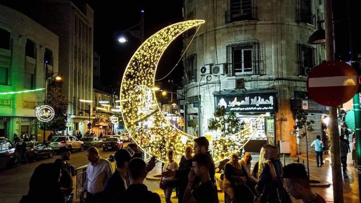 Downtown Amman, Jordan is preparing for the holy month of Ramadan. (Twitter)