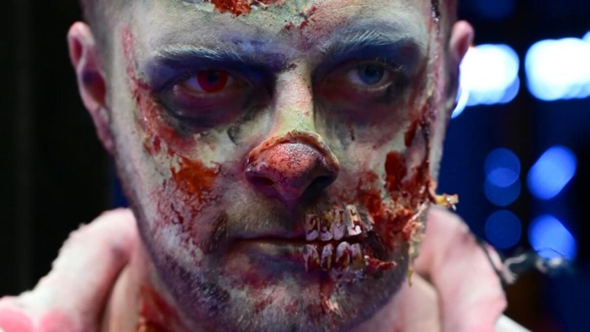 A cosplayer attends the Middle East Film & Comic Con on April 13 , 2019, in Dubai.  GIUSEPPE CACACE / AFP