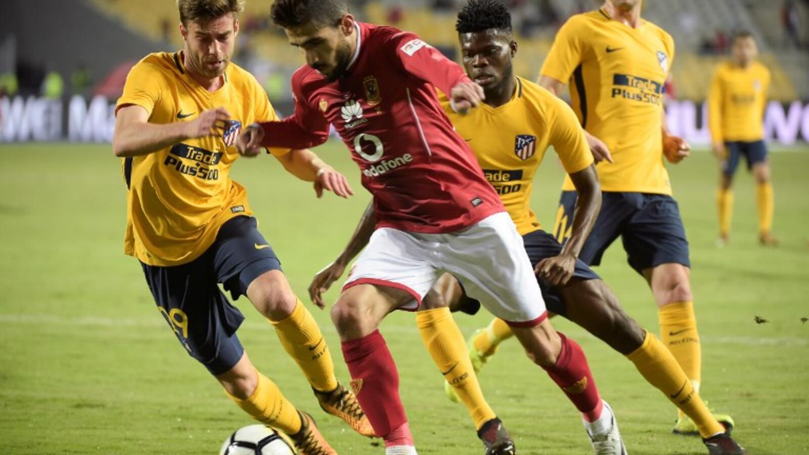 أهداف مباراة الأهلي وأتلتيكو مدريد 2 3 الودية البوابة