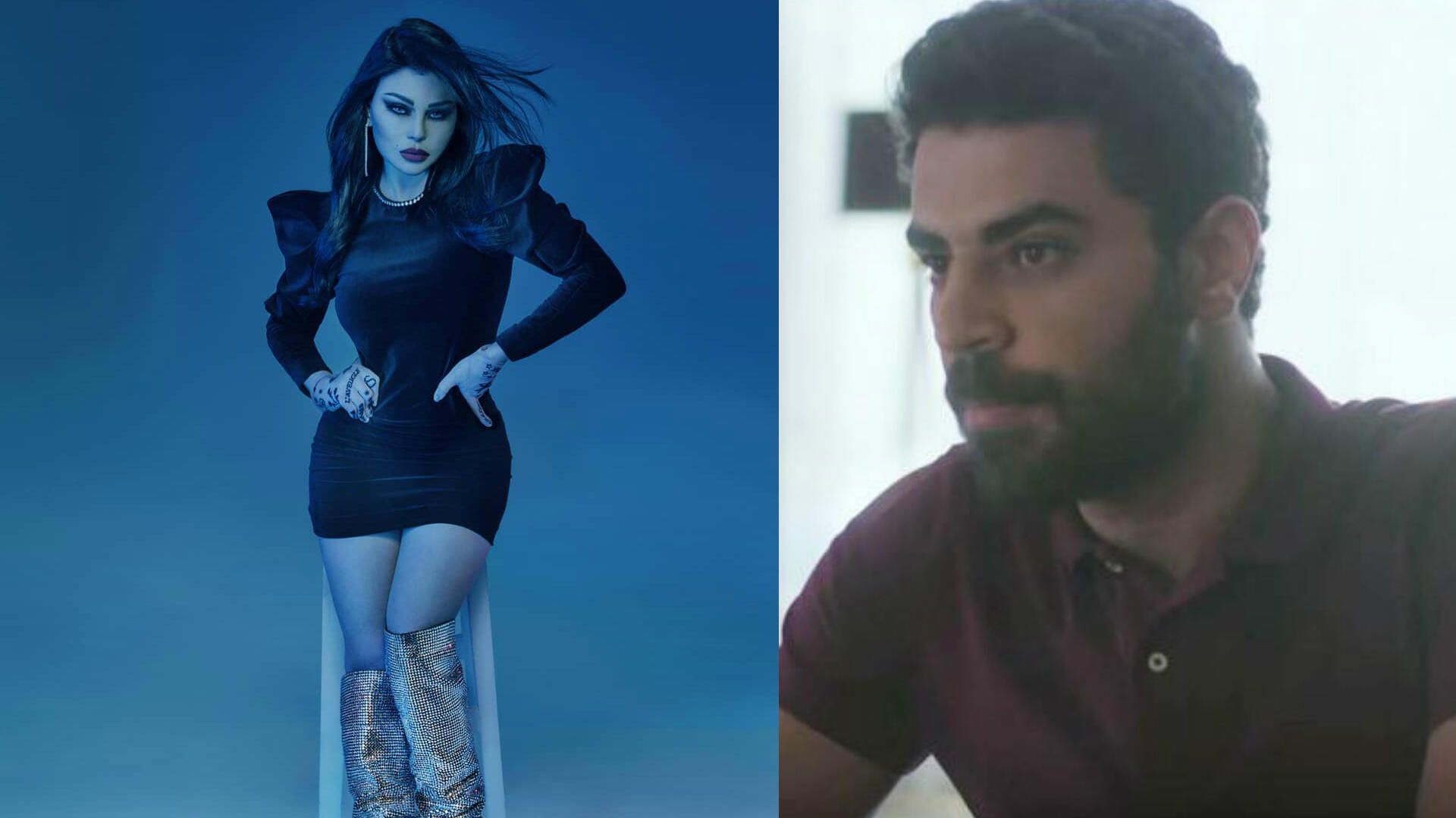 haifa wehbe takes a picture of her