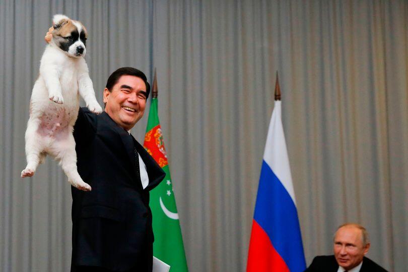 Turkmenistan's Leader Unveils 50ft Golden Statue of His Favorite Dog