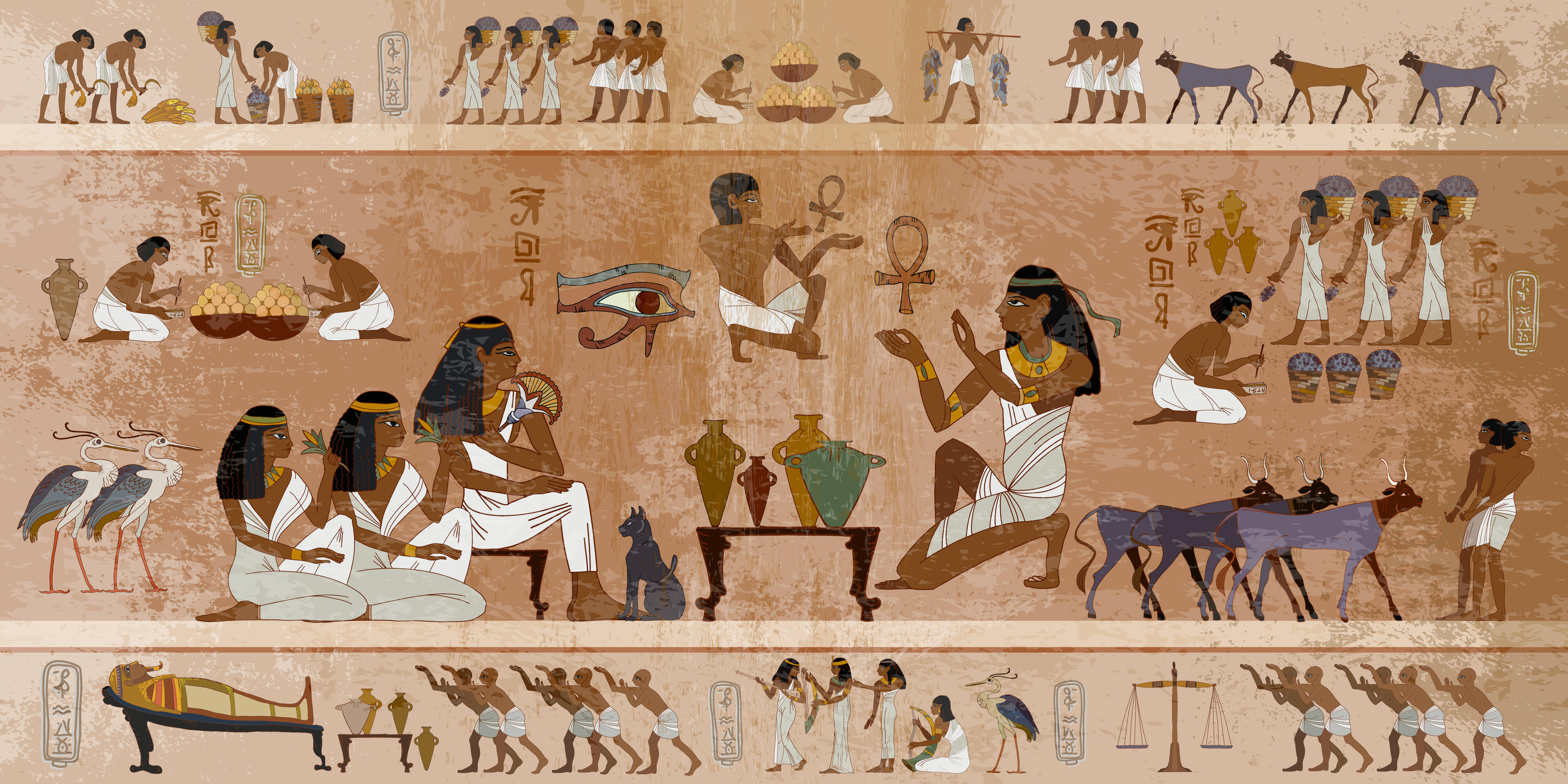 Egypt, British Museum Work to Restore 6000 Year Old Mural Al Bawaba