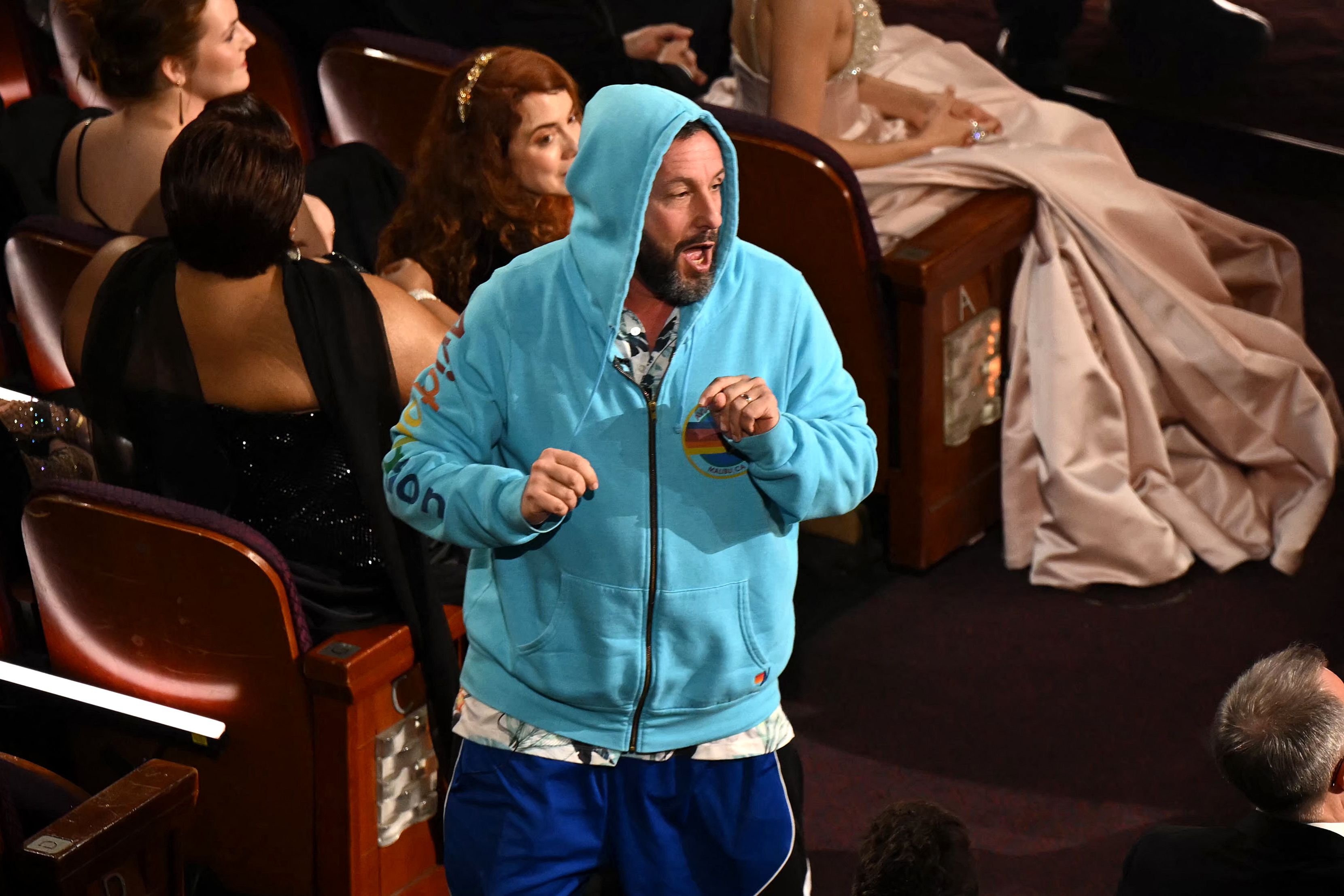 Adam Sandler cracks up Oscars crowd during Conan O'Brien monologue: 'Chalamet!"