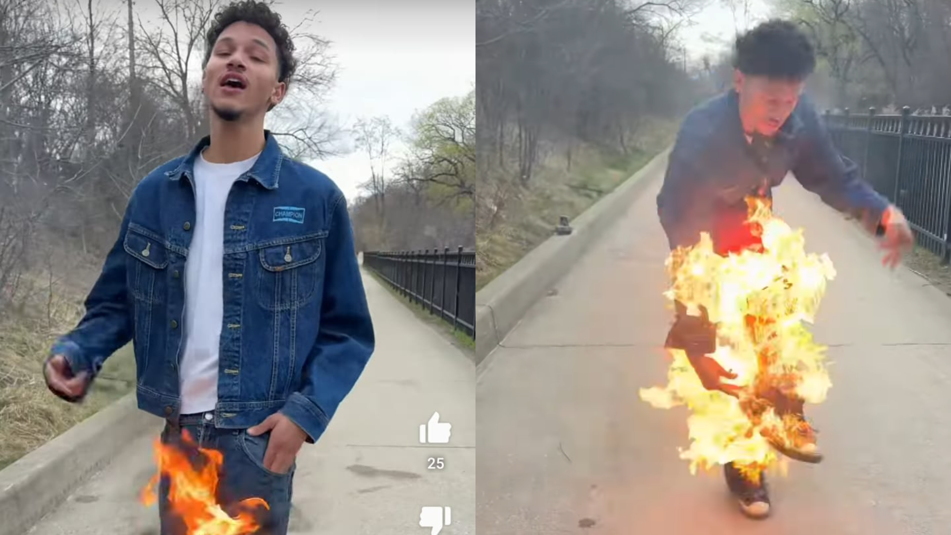 Canadian singer sets himself on fire for music video | Al Bawaba