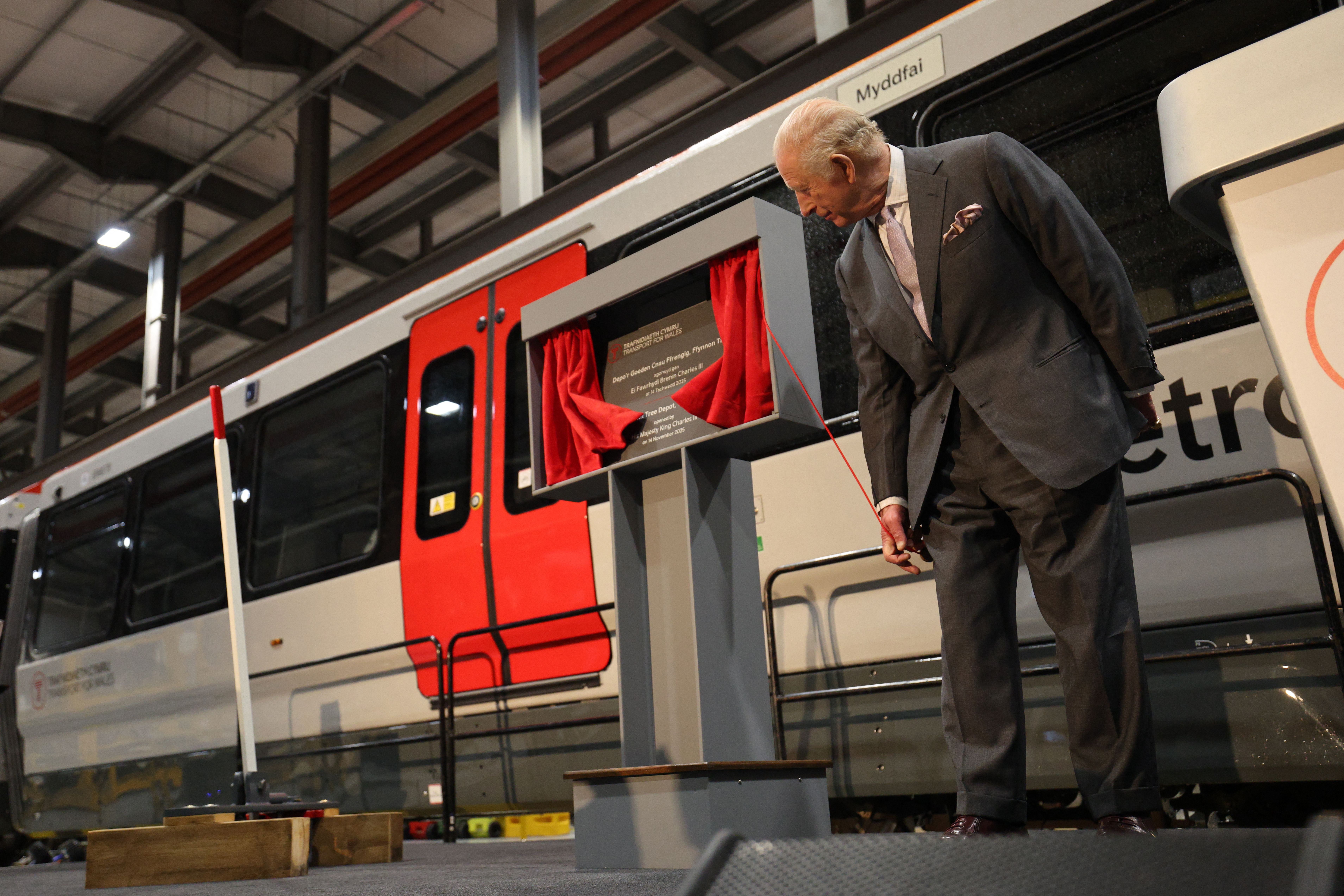 Despite health speculation, Charles celebrates 77th birthday by driving tram