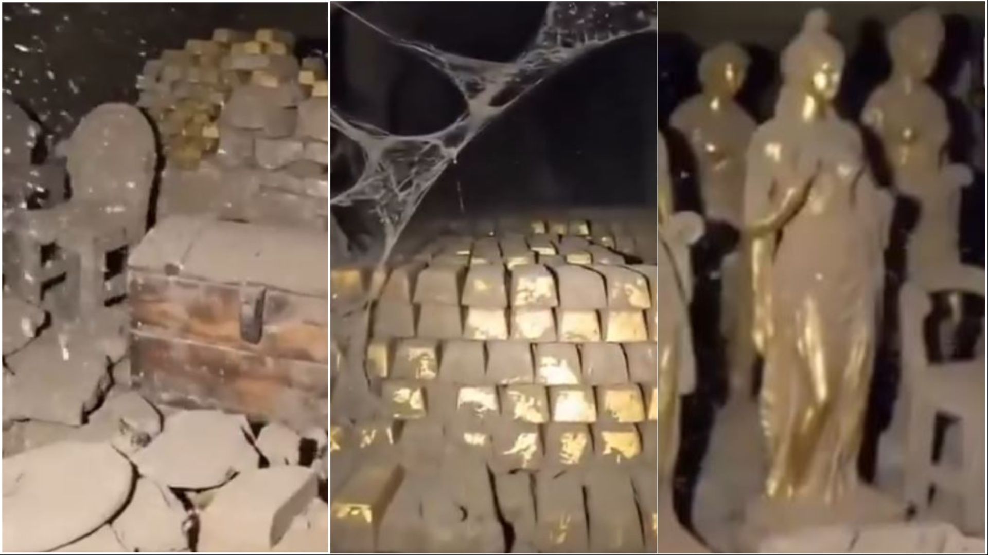 Lost treasure? Gold bars and ancient statues found in Syria's cave
