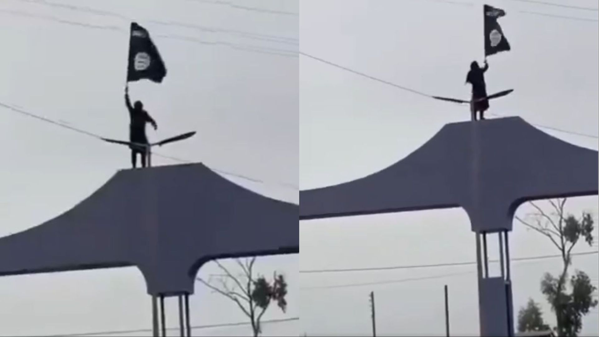 Shocking video from Syria: ISIS flag seen at the entrance to Raqqa