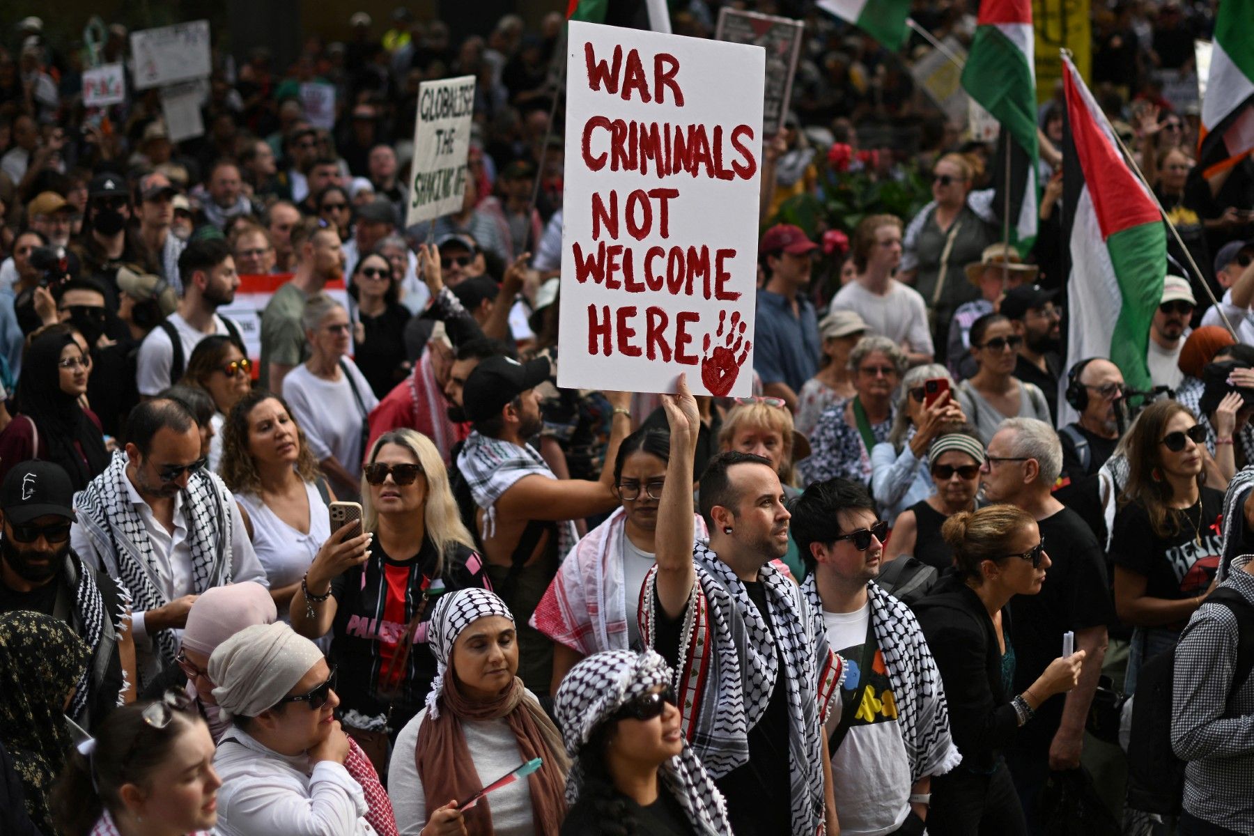 'Arrest Herzog': Australian police use pepper spray to disperse pro-Palestinian protest