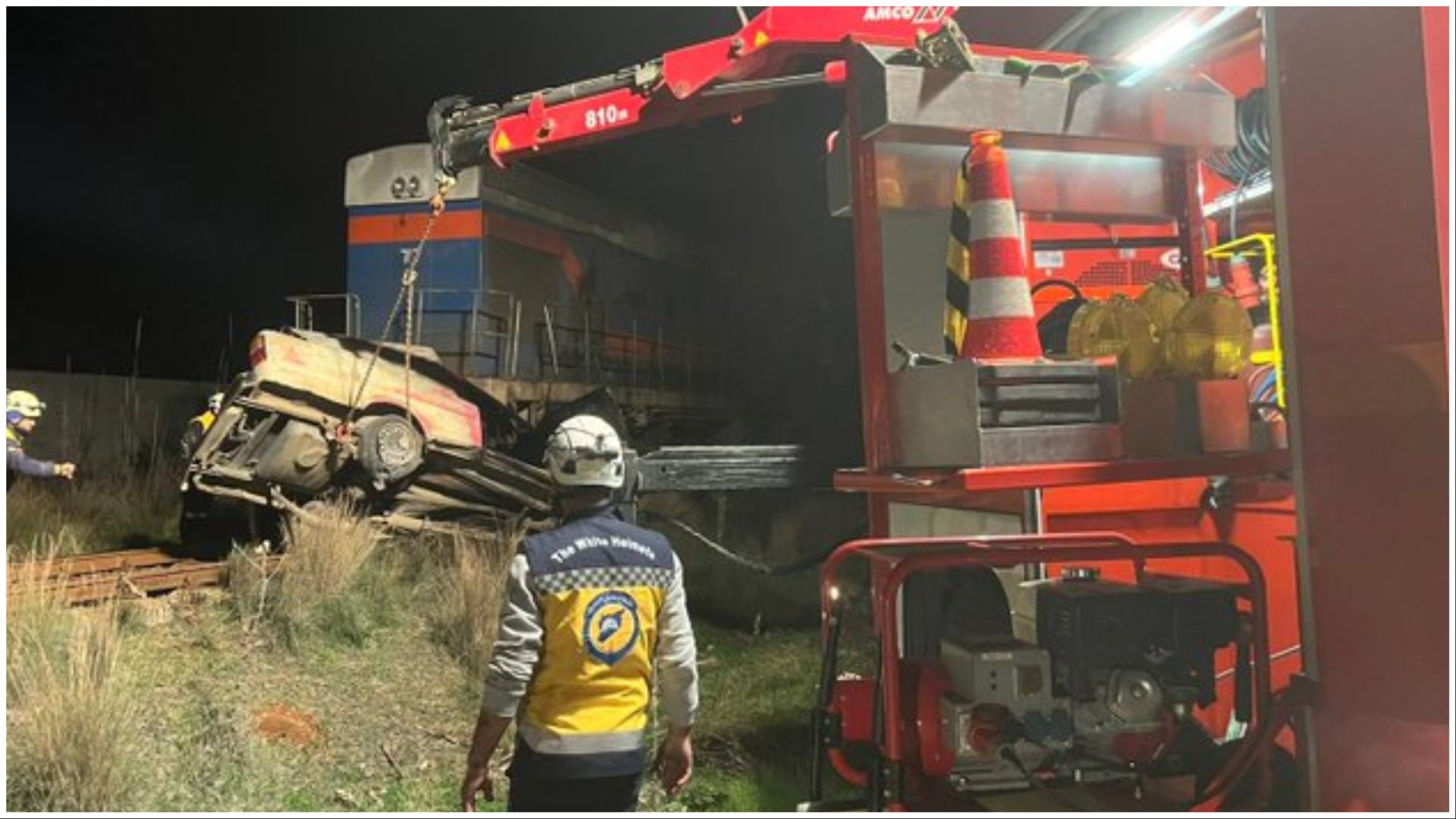 Train crashes with a car, leaving 2 killed in Tartus, Syria