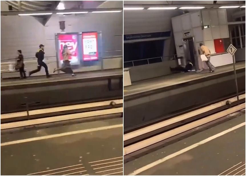 Video: Hijabi woman knocks down Dutch policeman after being harassed