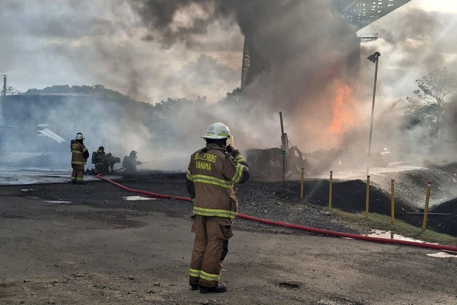 Tanker explodes near the Bridge of the Americas in Panama City