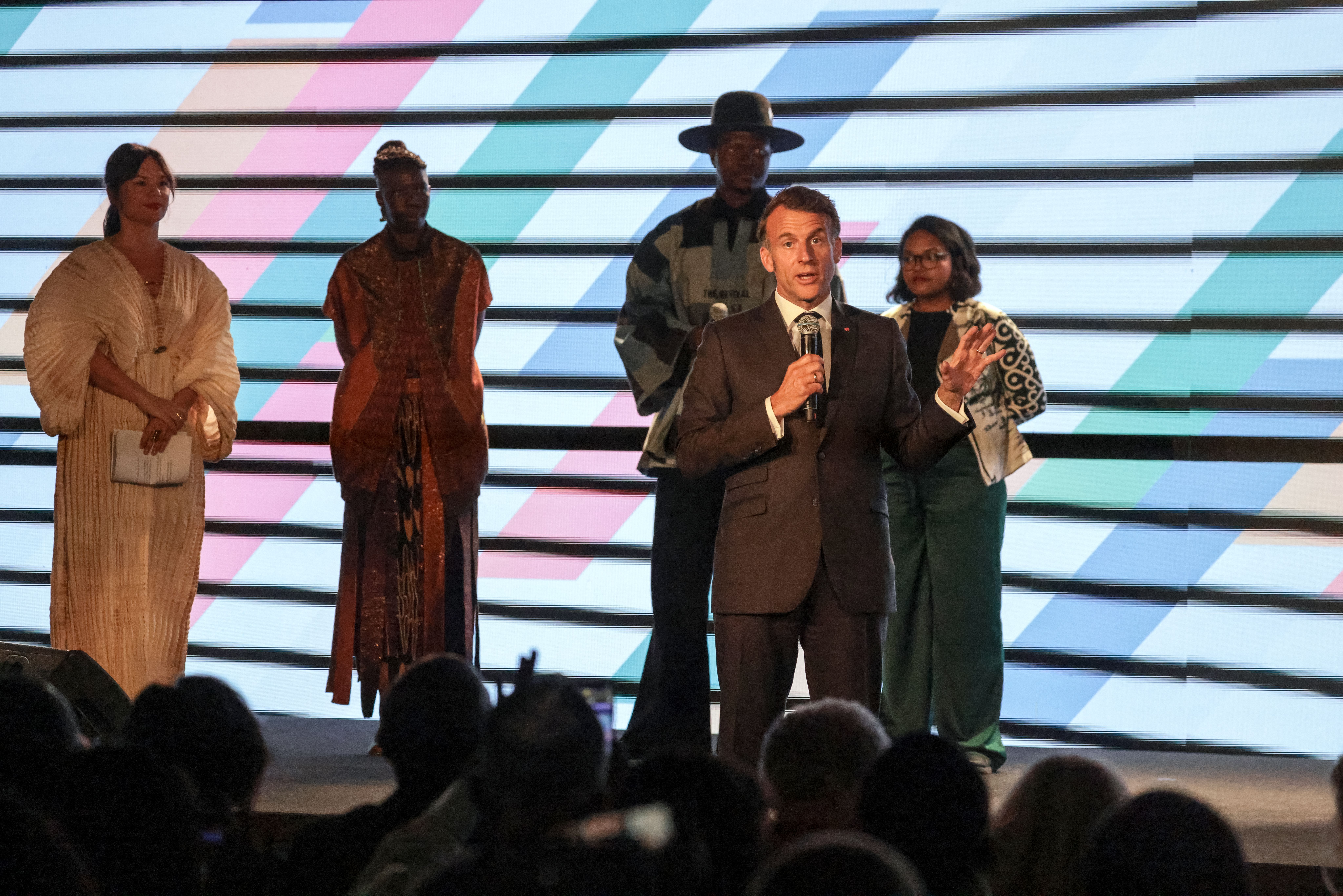 Macron rebukes crowd over noise disruption at Nairobi Africa summit session