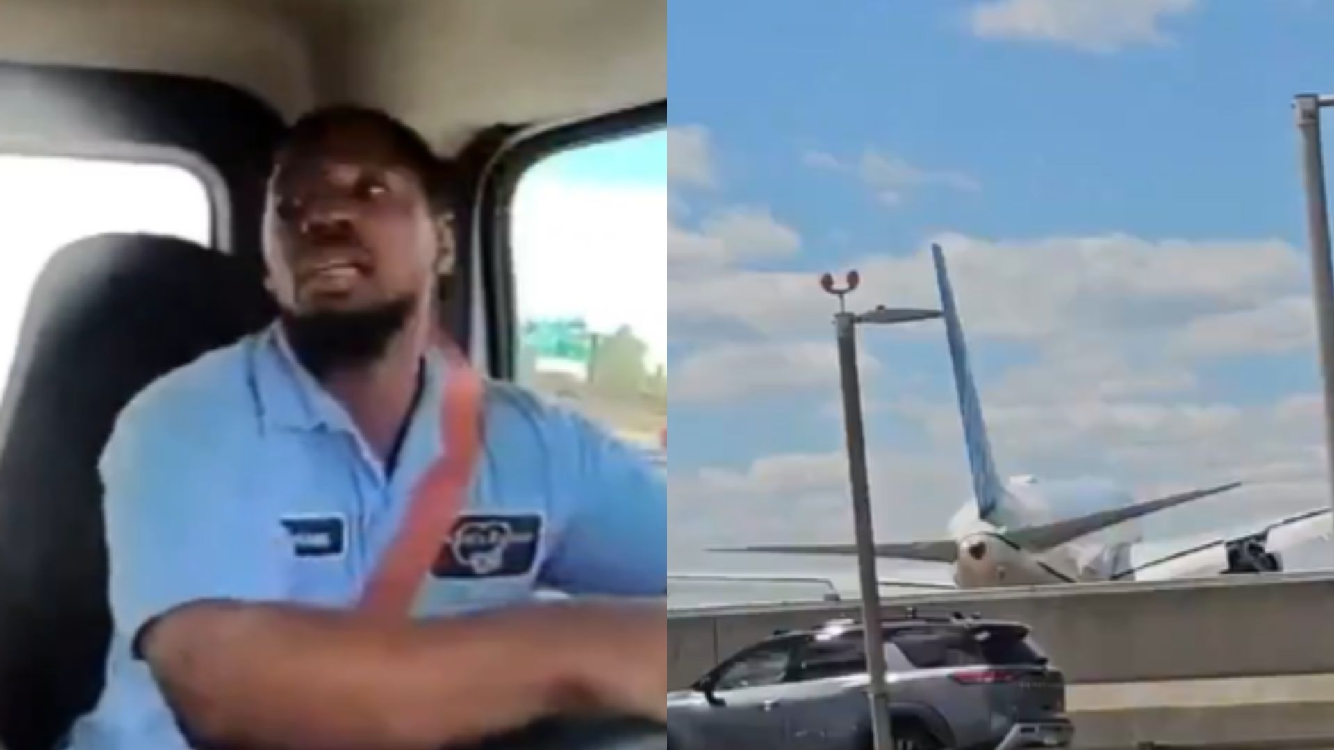 Shocking video: United Airlines plane hits a truck in New Jersey