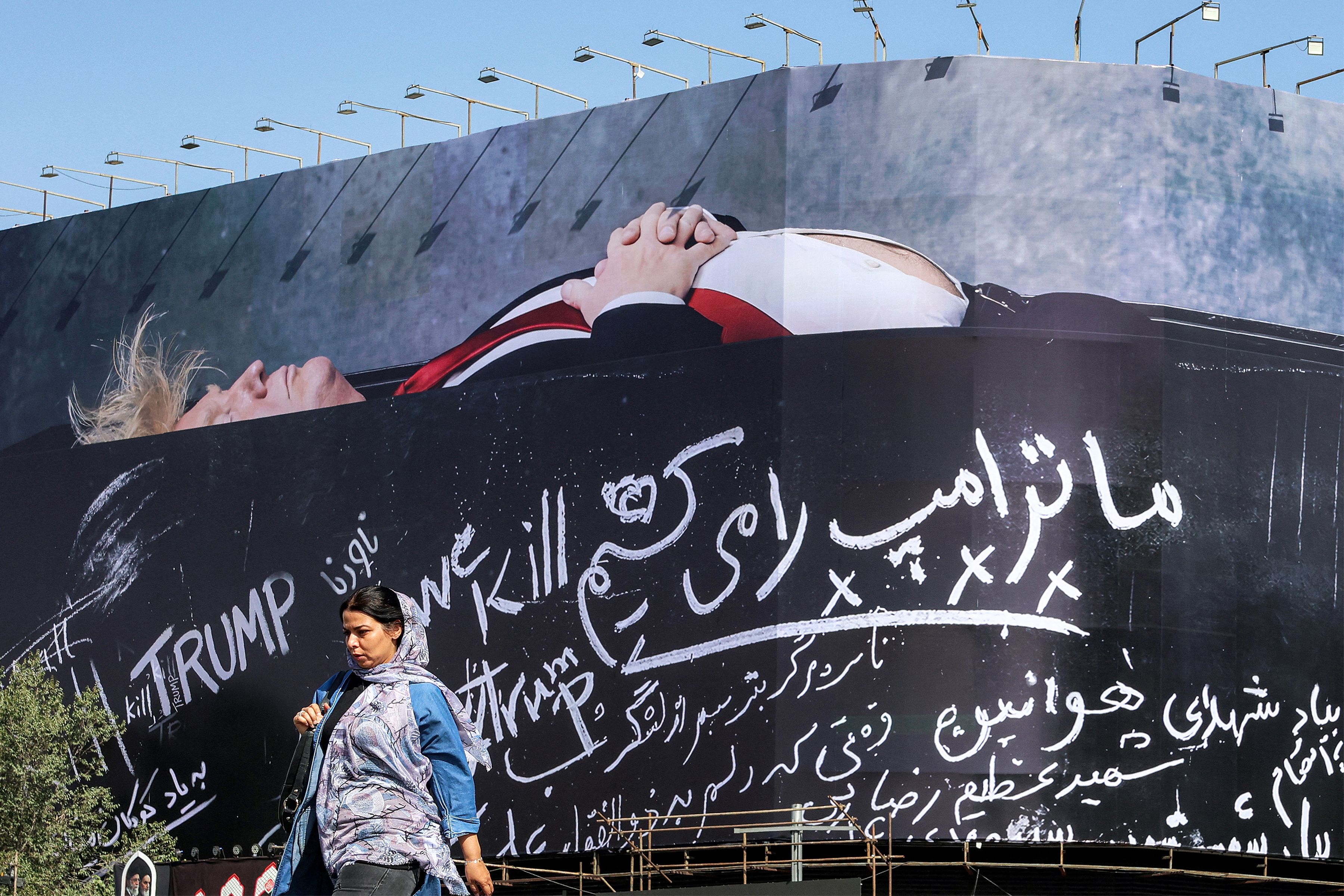 Trump and family shown in coffins in Iran