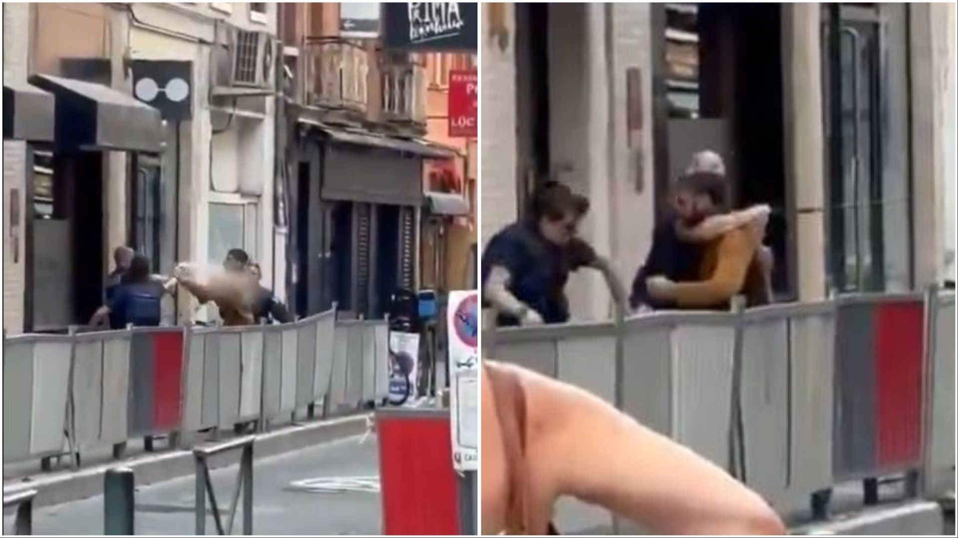 Video: Man with knife stabs 2 police officers in Toulouse, France Video: Man with knife stabs 2 police officers in Toulouse, France