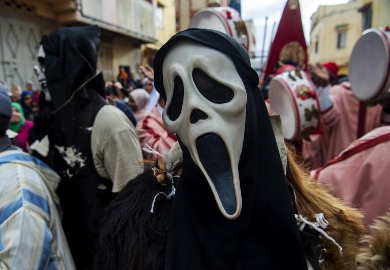 Sheepskins and Spooky Masks, Youth Celebrate Halloween in Morocco Al