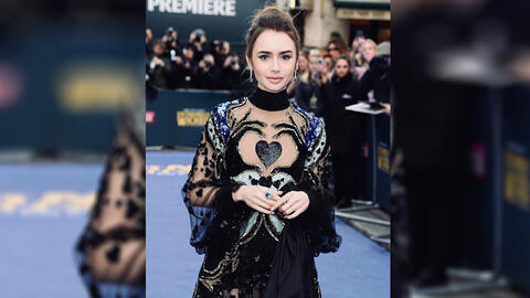 Lilly Collins Wears 'Elie Saab' Designer Dress to The Red Carpet 