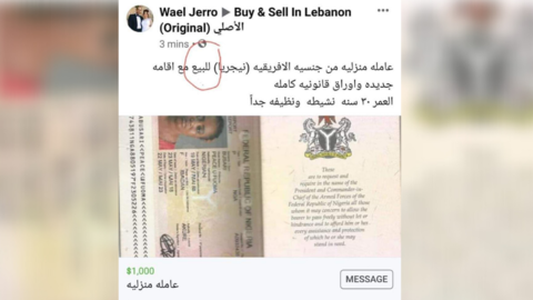 'Nigerian Housekeeper for Sale' Ad in Lebanon Prompts Calls to End Modern-Day Slavery