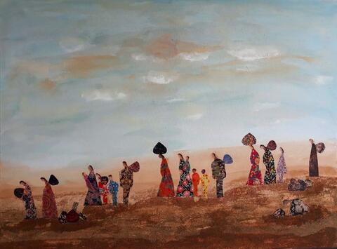 Syrian Sculptor Displays Paris Artworks on World Refugee Day 