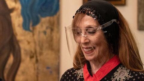 Unseen Photo of Fairuz During Emmanuel Macron Visit