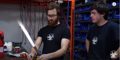 Engineer Develops The World's First Real-life Retractable 'Star Wars' Lightsaber