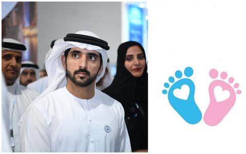 راشد وشيخة.. ولي عهد دبي الشيخ حمدان يرزق بتوأم صبي وفتاة