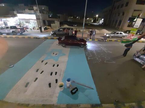 لنصرة أهل غزة.. ممرات المشاة بألوان علم إسرائيل في شوراع الأردن