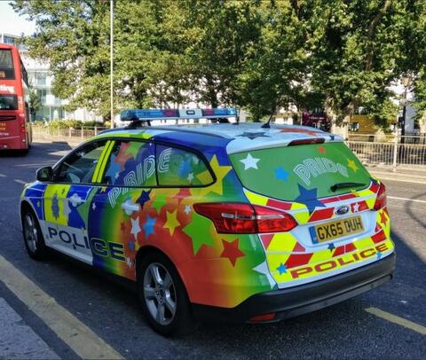 Pride vs Hate: Police Cars Painted With Rainbow Flags