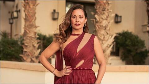 ريا أبي راشد كالسندريلا في مهرجان كان السينمائي من المصمّم جورج حبيقة