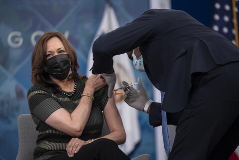 US Vice President Harris Gets COVID-19 Booster Shot