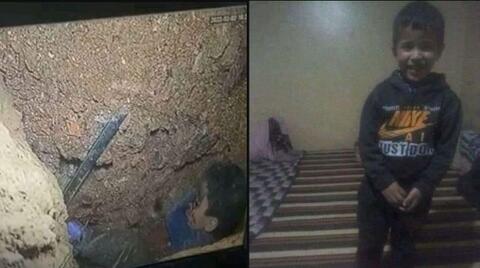 Moroccan Boy Braces for Help After Falling in a Deep Well