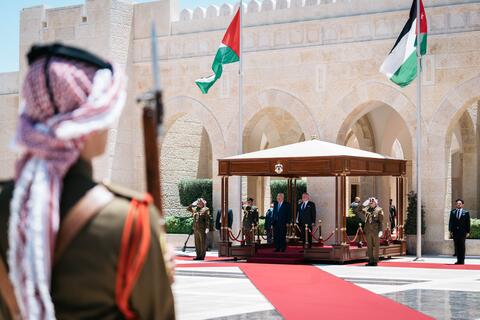 Jordan King Meets Palestinian President in Amman