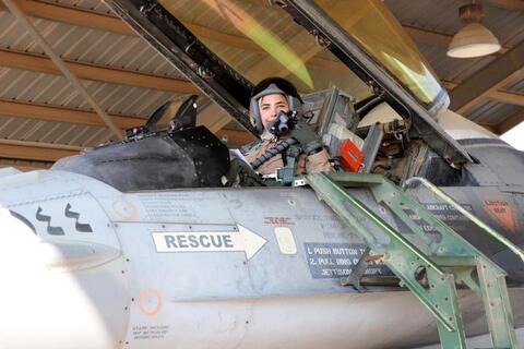 Sabaa Thnaibat is 1st Jordanian to fly F-16 jetfighter