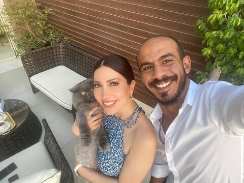 غزل متبادل بين نسرين طافش وزوجها يكشف عن عودتهما بعد انفصال 6 أشهر