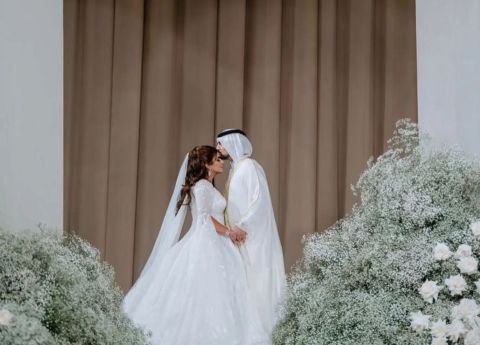 الشيخة مهرة آل مكتوم تنشر صور من حفل زفافها.. شاهدوا جمالها