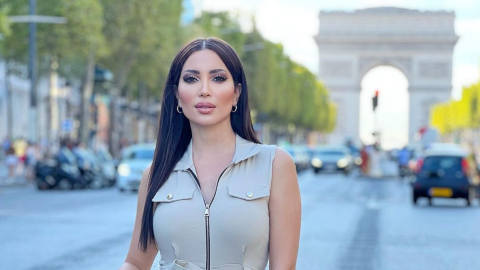 نسرين طافش تصل الأردن.. وتنشر صورتها من الطائرة