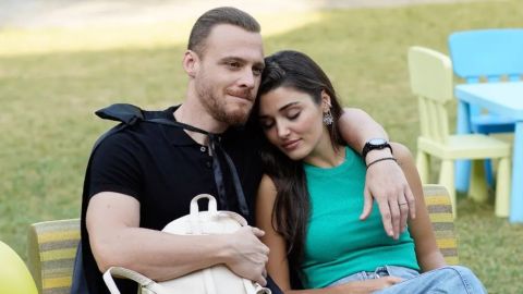 In picture: Hande Erçel is holding a mysterious man's hand in France.. Is it Kerem Bürsin?