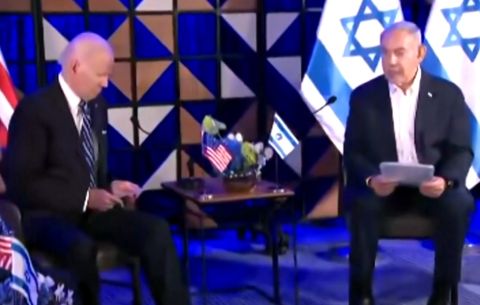 بايدن يتبنى الرواية الاسرائيلية حول مجزرة المستشفى بغزة