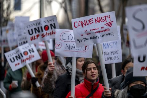 Conde Nast workers stage walkout strike over layoffs