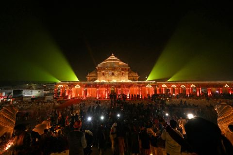 Modi unveils controversial Hindu temple: A symbolic turn in India's direction