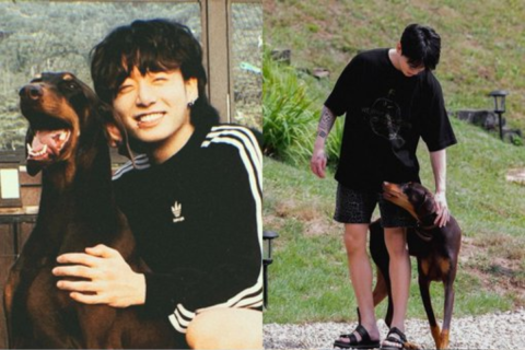 بعد الغاء حسابه الخاص.. جونغوك يدشن حساب خاص لكلبه