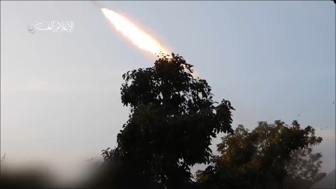 Al Qassam Brigades publish a video of missile strikes launched from southern Lebanon