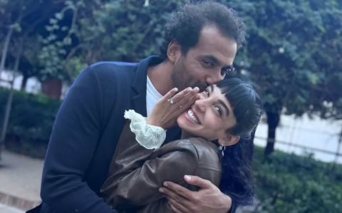 الظهور الرسمي الأول لسلمى أبو ضيف و خطيبها في مهرجان (كان) 