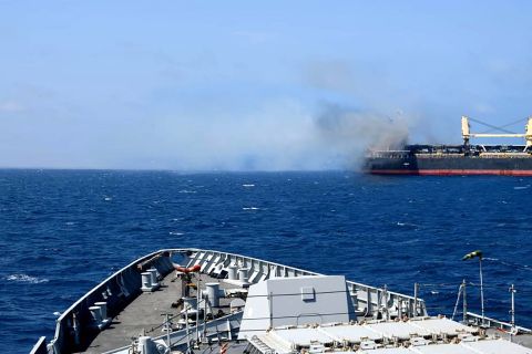 Houthis target cargo ship in gulf of Aden following Tel Aviv attack