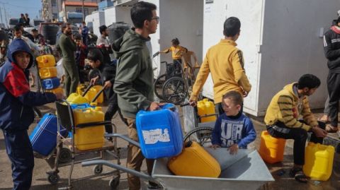 الأونروا: نقص المياه بلغ 85 % في دير البلح وسط قطاع غزة.