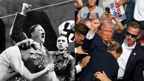 Photo: Hitler poses like Trump amid assassination attempt?