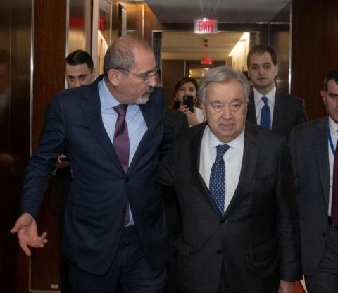 الصفدي وغوتيريش يناقشان أوضاع غزة وسوريا