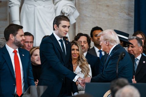 Barron Trump towers most guests during father's inauguration