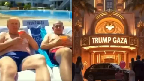 Trump shares AI video of
