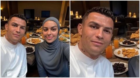 Georgina Rodríguez in Hijab having Ramadan Iftar with Ronaldo